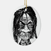 Schrumpfkopf Keramik Ornament (Rechts)