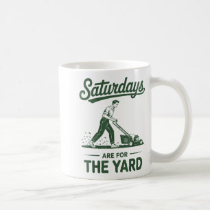 Schub Rasenmäher Dad Samstage sind für den Garten  Kaffeetasse
