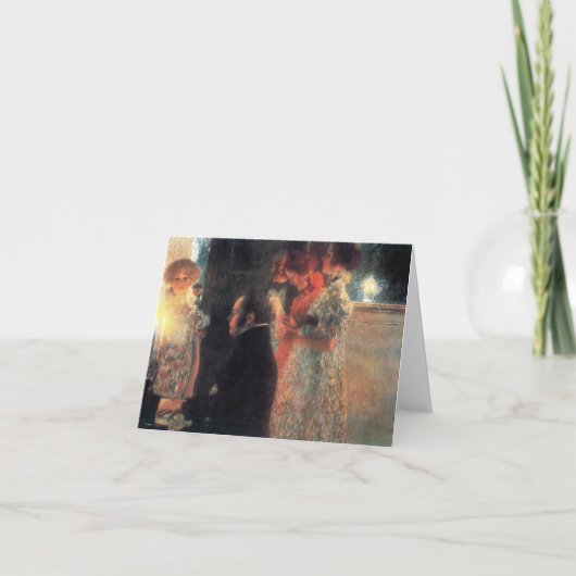 Schubert am Klavier von Gustav Klimt Karte (Vorderseite)