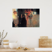 Schubert am Klavier von Gustav Klimt Poster (Küche)
