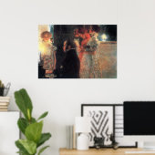 Schubert am Klavier von Gustav Klimt Poster (Heimbüro)