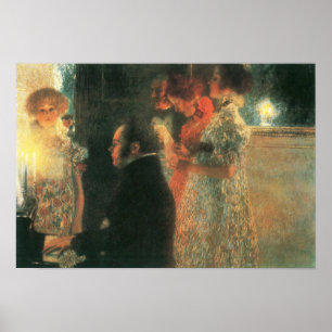 Schubert am Piano — Gustav Klimt (1899) Poster