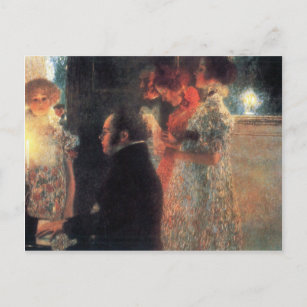 Schubert at the Piano by Gustav Klimt Postkarte