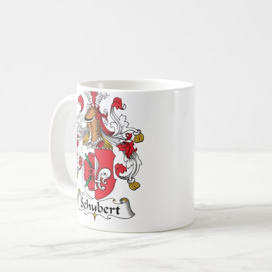 Schubert Familienwappen Kaffeetasse (Vorderseite Links)