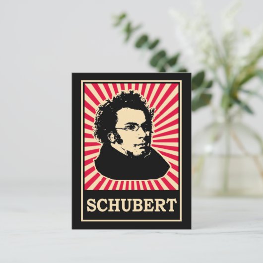 Schubert Postkarte (Stehend Vorderseite)