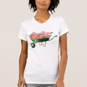 Schubkarre mit Blume T - Shirt (Vorderseite)