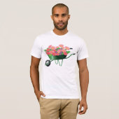 Schubkarre mit Blume T - Shirt für Männer (Vorne ganz)