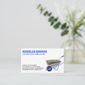 Schubkarre mit Pflanze für Säuglinge Visitenkarte (Stehend Vorderseite)