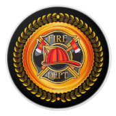 Schubknöpfe für die Feuerabteilung - SRF Keramikknauf (Vorderseite)