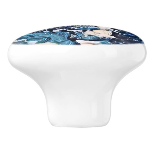 Schubknöpfe für Küstengewässer Keramikknauf (Seitenansicht)