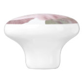 Schublade Pull Keramik Iris Blume Rosa/Lila Keramikknauf (Seitenansicht)