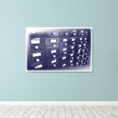 Schubladen der alten Bibliothek Leinwanddruck (Insitu (Holzboden))