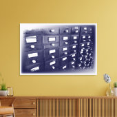 Schubladen der alten Bibliothek Leinwanddruck (Insitu (Wohnzimmer))