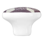 Schubladen - Lila gepolstertes Muster Keramikknauf (Seitenansicht)