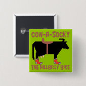 Schüchtern Sie ein Socky ein Button (Vorne & Hinten)