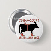 Schüchtern Sie ein Socky ein Button (Vorne & Hinten)