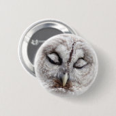 Schüchterne abgehaltene Eule Button (Vorne & Hinten)