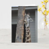 "Schüchterne Giraffen-" Gruß-Karte Karte (Gelbe Blume)