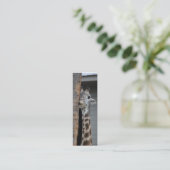 "Schüchterne Giraffen-" Lesezeichen Mini Visitenkarte (Stehend Vorderseite)