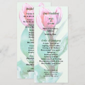 Schüchterne kleine Tulpen-Hochzeitsprogramm Programm (Vorne/Hinten)
