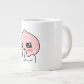 Schüchterne Pfirsich Jumbo-Tasse (Vorderseite Rechts)