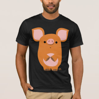 Schüchterner Cartoon-Schweingewohnheit T - Shirt