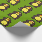 schüchterner Gorilla Geschenkpapier (Ecke)