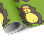 schüchterner Gorilla Geschenkpapier (Rolleneckpunkt)