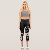Schüchterner Hibiskus Capri Leggings (Vorderseite)