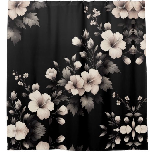 Schüchterner Hibiskus Duschvorhang (Vorderseite)