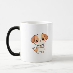 Schüchterner Hund Süße Cartoonfigur Verwandlungstasse