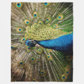 Schüchterner Pfau Fleecedecke (Vorderseite)