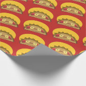 schüchterner Taco-witziger Cartoon Geschenkpapier (Ecke)