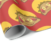schüchterner Taco-witziger Cartoon Geschenkpapier (Rolleneckpunkt)