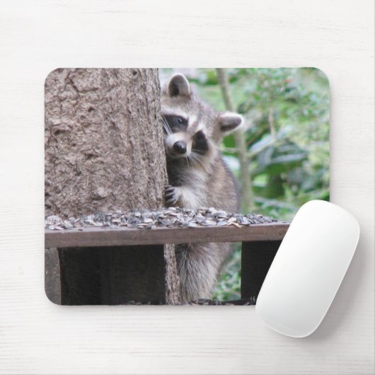Schüchterner Waschbär Mousepad (Mit Mouse)