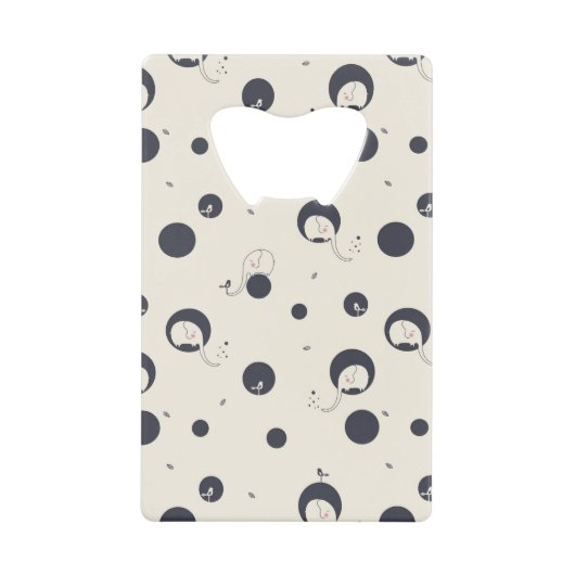 Schüchternes Elefant-Muster Geldbeutel Flaschenöffner (Vorderseite)