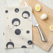 Schüchternes Elefant-Muster Handtuch (Viertel Falte)