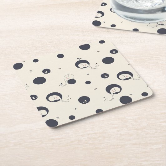 Schüchternes Elefant-Muster Rechteckiger Pappuntersetzer (angewinkelt)