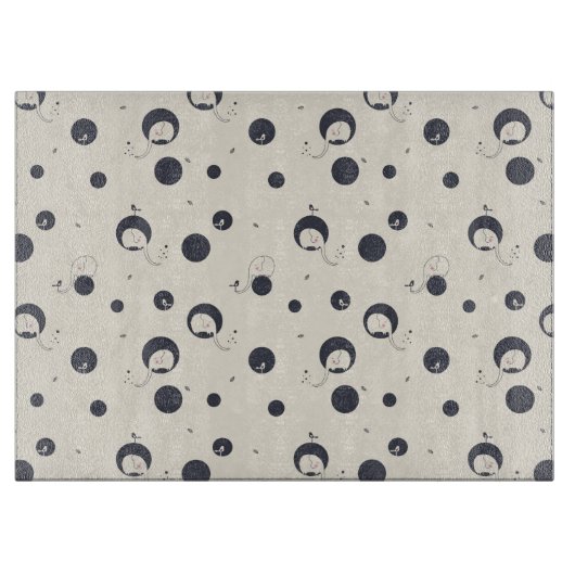 Schüchternes Elefant-Muster Schneidebrett (Vorderseite)