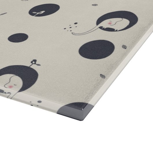 Schüchternes Elefant-Muster Schneidebrett (Ecke)