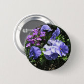 Schüchternes lila Stiefmütterchen Button (Vorne & Hinten)