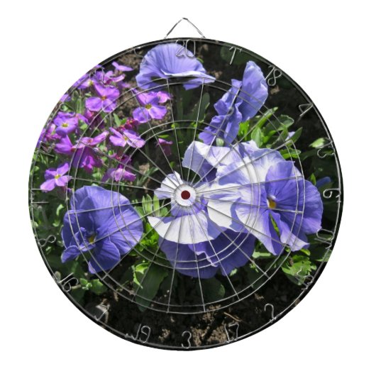 Schüchternes lila Stiefmütterchen Dartscheibe (vorne)