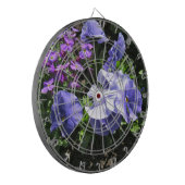 Schüchternes lila Stiefmütterchen Dartscheibe (Vorderseite Links)