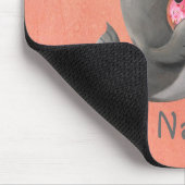 Schüchternes Narwhal mit Krapfen Mousepad (Ecke)