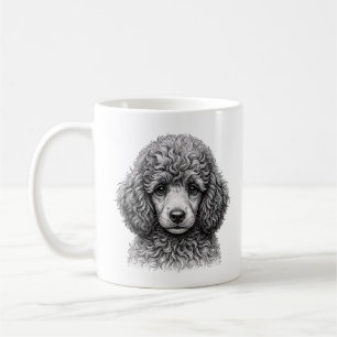 Schüchternes Pudel-Welpen-Porträt-Mug Kaffeetasse