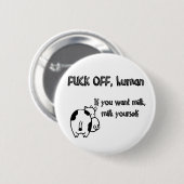 Schüchtert Mitteilung zu den Menschen ein Button (Vorne & Hinten)