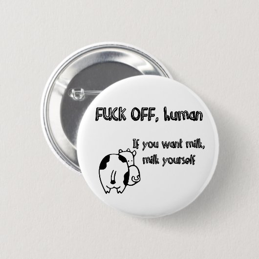 Schüchtert Mitteilung zu den Menschen ein Button (Vorne & Hinten)