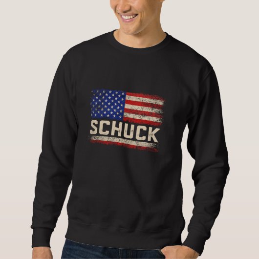 SCHUCK Nachname Shirt SCHUCK Name American Flag (Vorderseite)