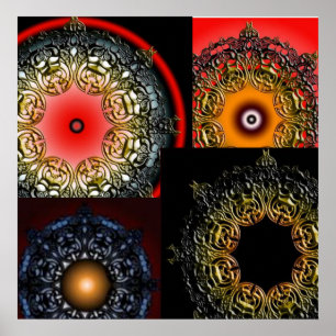 Schuft-Mandala-Collage Poster