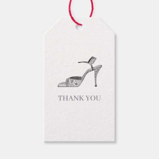 Schuh-Absatz-Illustration Mode Danke Geschenkanhänger (Vorderseite)